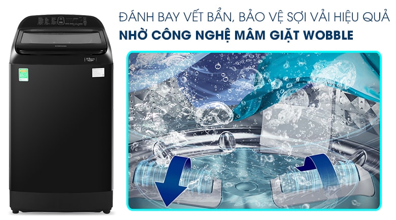 Máy giặt Samsung WA12T5360BV/SV bảo vệ quần áo và đánh tan vết bẩn