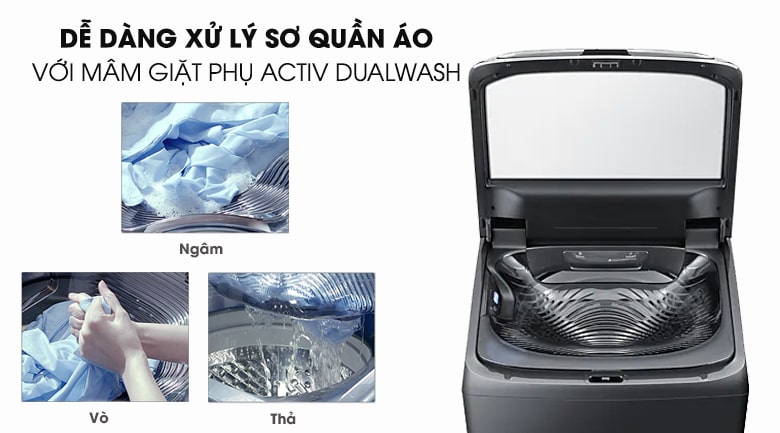 Máy giặt samsung WA22R8870GV/SV giá rẻ dễ dàng xử lý sơ quần áo