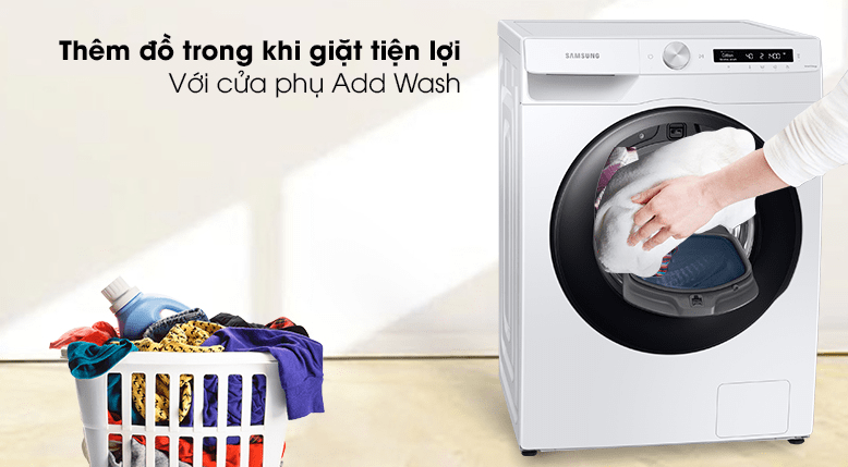 Cửa phụ Add Wash giúp thêm đồ giặt tiện ích