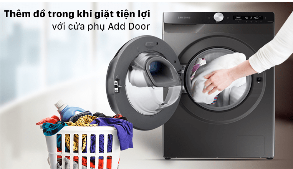 Tính năng thêm đồ trong khi giặt tiện lợi với của phụ Add Door