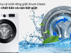 3. Tự vệ sinh lồng giặt với chế độ Drum Clean trên máy giặt samsung inverter WW 95T4040CE SV 