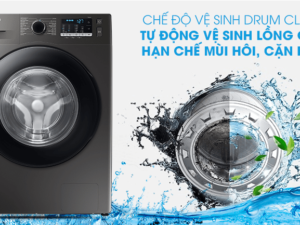 5. Tự động vệ sinh lồng giặt, loại bỏ cặn bám nhờ chế độ Drum Clean trên máy giặt Samsung WW 95TA046AX SV