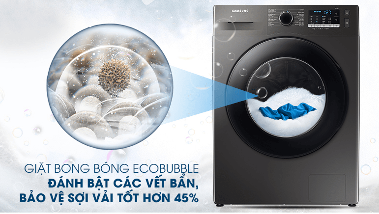 Máy giặt samsung 9kg WW95TA046AX/SV giúp bảo vệ sợi vải tốt hơn 45%
