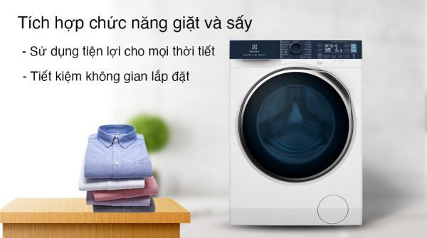2. EWW1142Q7WB | Máy giặt sấy Electrolux tích hợp 2 trong một giặt và sấy tiện lợi