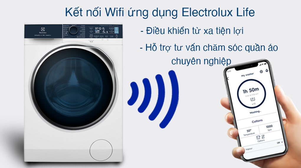 4. Điều khiển máy giặt Electrolux từ xa qua ứng dụng Electrolux Life nhờ kết nối Wifi