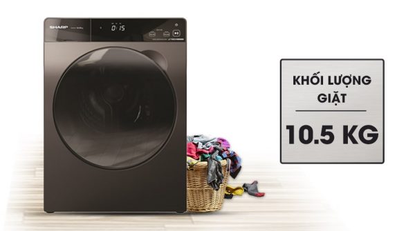 2. Máy giặt Sharp ES-FK1054PV-S phù hợp với gia đình trên 7 thành viên