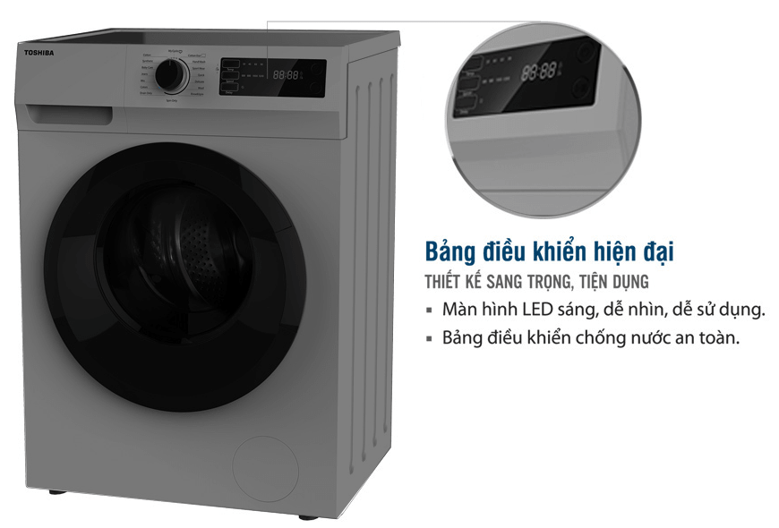    Máy giặt Toshiba TW-BK95S3V(SK) mang kiểu dáng hiện đại