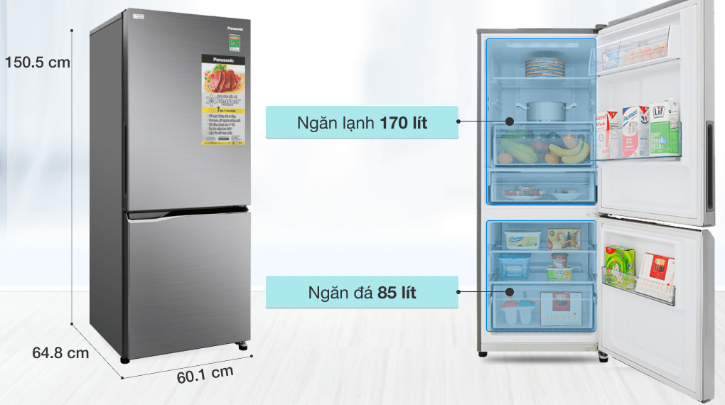 Tủ lạnh ngăn đá dưới 2 cánh