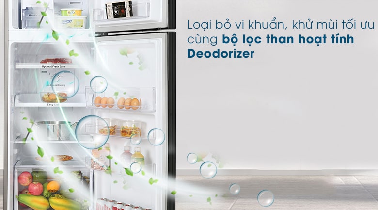 Loại bỏ tốt các loại mùi nấm mốc hay vi khuẩn gây hại với bộ lọc than hoạt tính Deodorizer