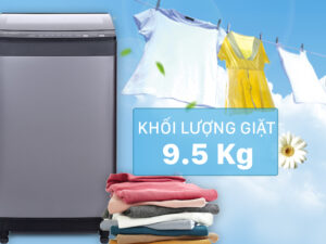 Máy giặt Sharp Inverter 9.5 Kg ES-X95HV-S - Khối lượng giặt 9.5 Kg