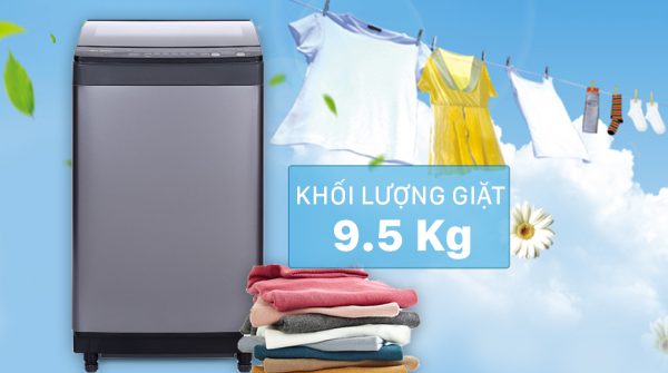Máy giặt Sharp Inverter 9.5 Kg ES-X95HV-S - Khối lượng giặt 9.5 Kg