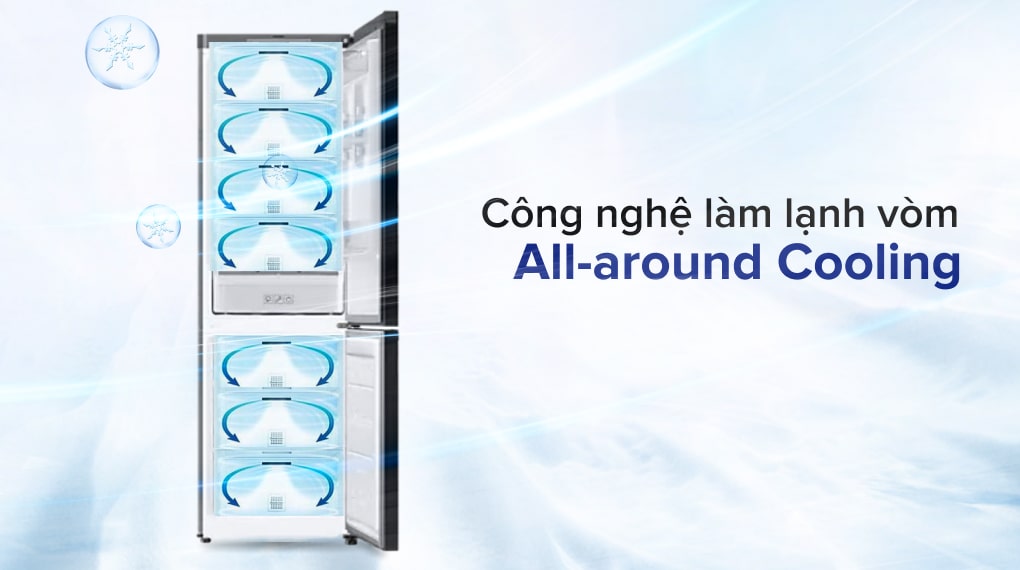 6. Công nghệ làm lạnh vòm All-around Cooling giúp bảo quản thực phẩm hiệu quả