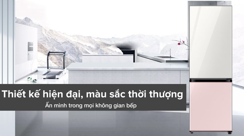 1. Tủ lạnh Samsung RB33T307055/SV có thiết kế hiện đại, sang trọng