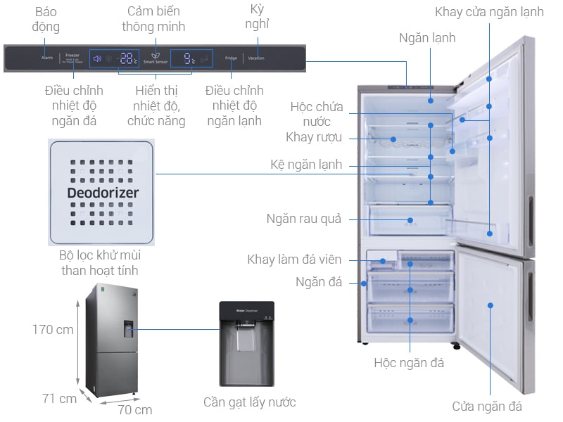 Hình ảnh tổng quát tủ lạnh Samsung RL4034SBAS8/SV