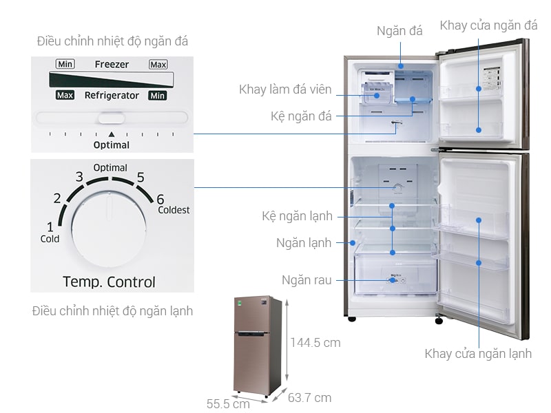 Hình ảnh tổng quát tủ lạnh Samsung RT32K5930DX/SV 