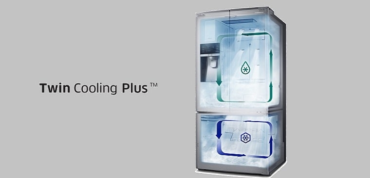 Công nghệ 2 dàn lạnh riêng biệt (Twin Cooling Plus) trên tủ lạnh Samsung RT38K5982BS/SV