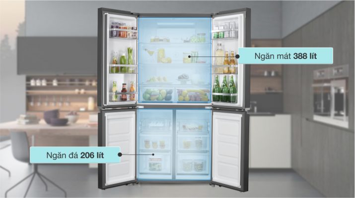 Tủ lạnh Whirlpool 4 cửa WFQ590DBSV