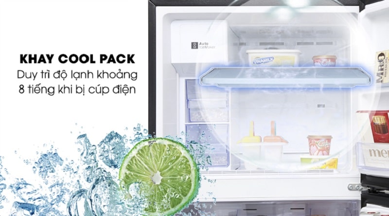 6. Khay lạnh Cool Pack hỗ trợ giữ nhiệt khi mất điện trên tủ lạnh RT38K5982DX/SV