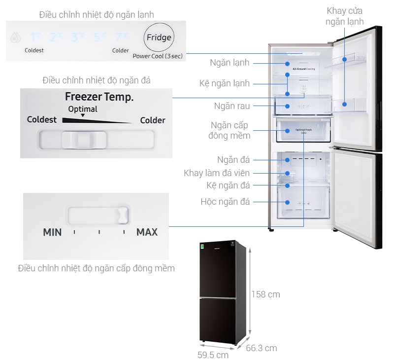 Tủ lạnh Samsung Inverter 280 lít RB27N4010BY/SV .
