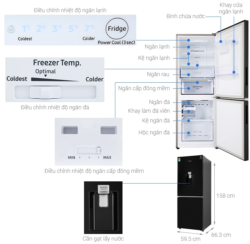 Tủ lạnh Samsung Inverter 276 lít RB27N4170BU/SV l.