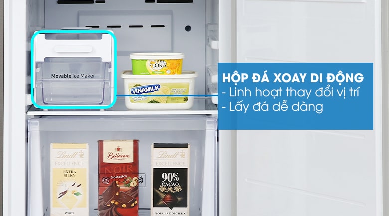 Tủ lạnh Samsung RB30N4170BY/SV có hộp đá xoay di chuyên linh hoạt