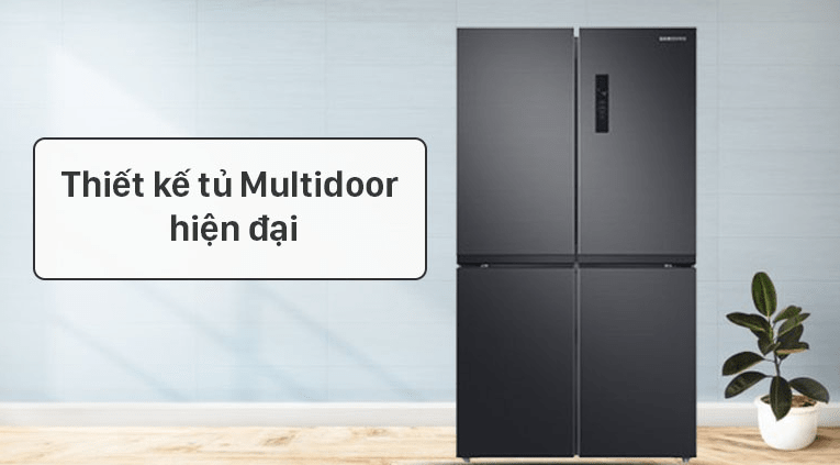 2. Thiết kế tủ Multidoor hiện đại trên tủ lạnh Samsung RF 48A4000B4/SV