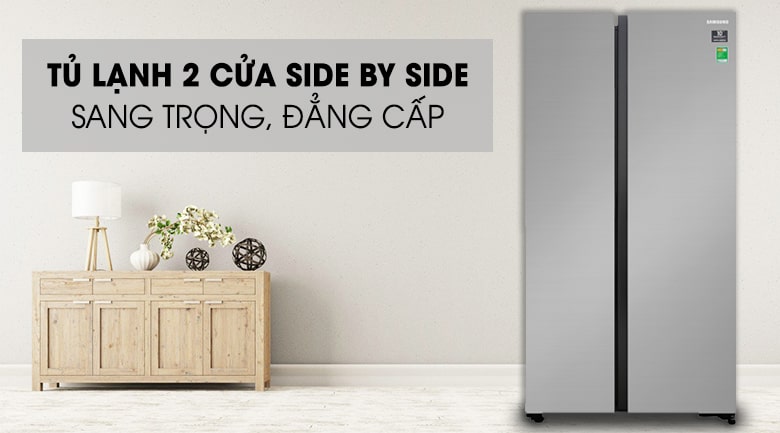 2. Tủ lạnh Side by Side Samsung RS62R5001M9/SV sang trọng, đẳng cấp
