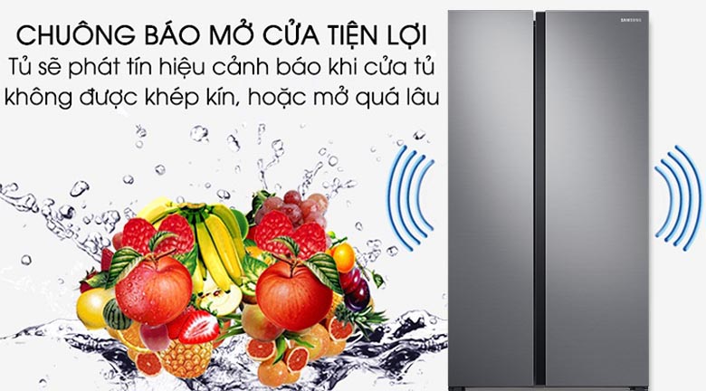3. Tính năng chuông báo cửa mở tiện lợi trên tủ lạnh Samsung RS62R5001M9