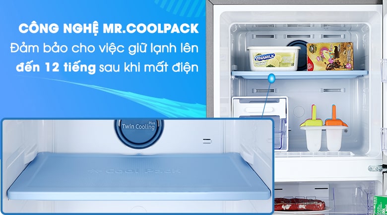 Tủ lạnh Samsung RT29K5532BY/SV vẫn duy trì mức nhiệt 0 độ C ngay cả khi mất điện với tấm giữ nhiệt Coolpack