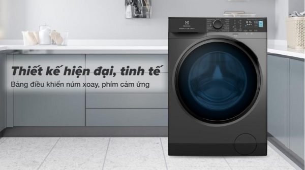 Máy giặt Electrolux với thiết kế kiểu dáng sang trọng, bảng điều khiển nút xoay tinh tế