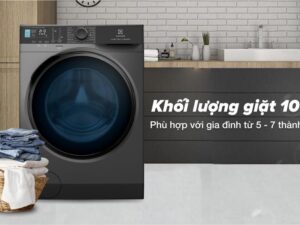 Khối lượng giặt 10 Kg máy giặt EWF1042R7SB phù hợp với gia đình từ 5 – 7 thành viên