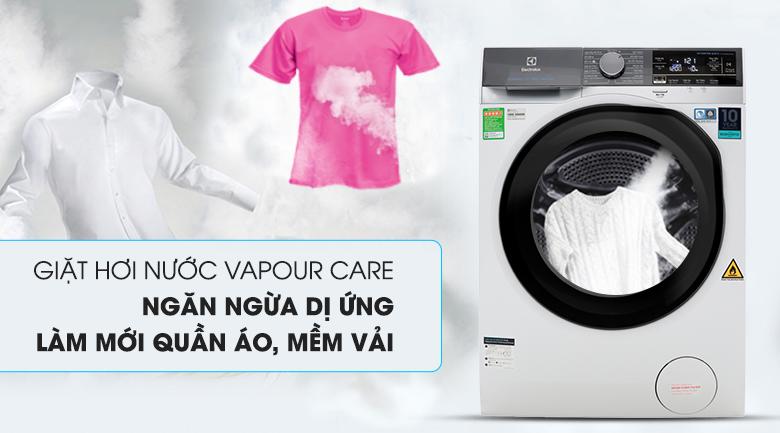 3. Nhờ công nghệ Vapour Care chức năng giặt hơi nước giúp ngăn ngừa dị ứng làm mới quần áo, mềm vải
