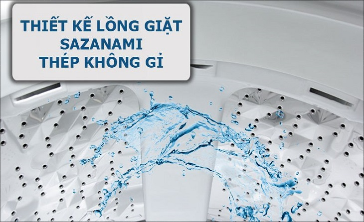 Lồng giặt Sazanami giúp hạn chế tối đa việc tổn hại đến chất liệu của quần áo