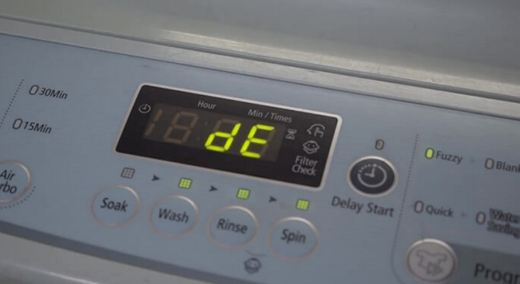 Máy giặt Samsung báo lỗi dE