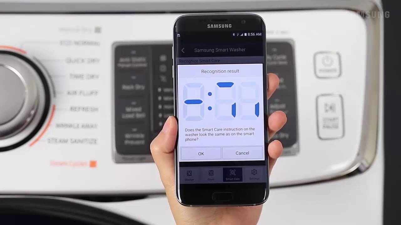 Sử dụng công nghệ kiểm tra lỗi máy giặt Samsung