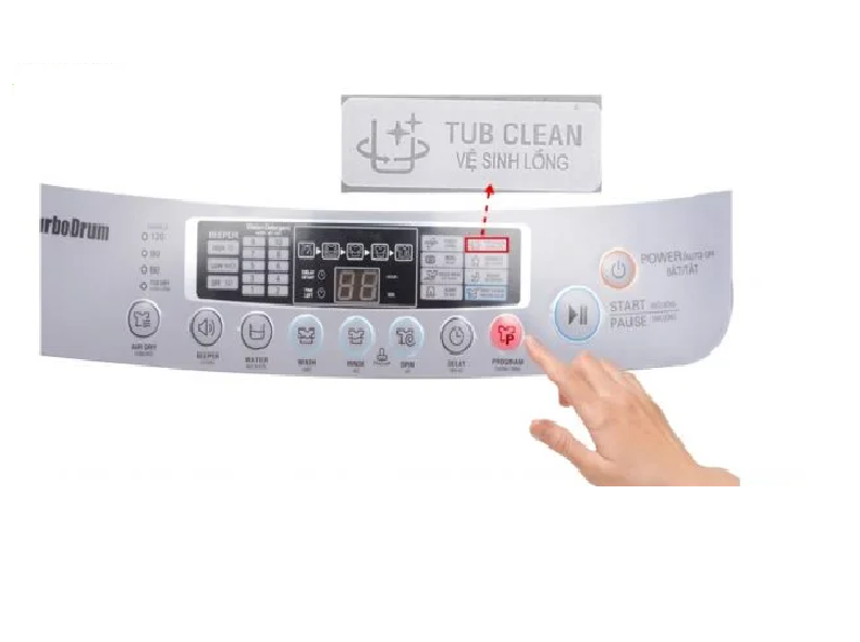 chế độ vệ sinh máy giặt lg
