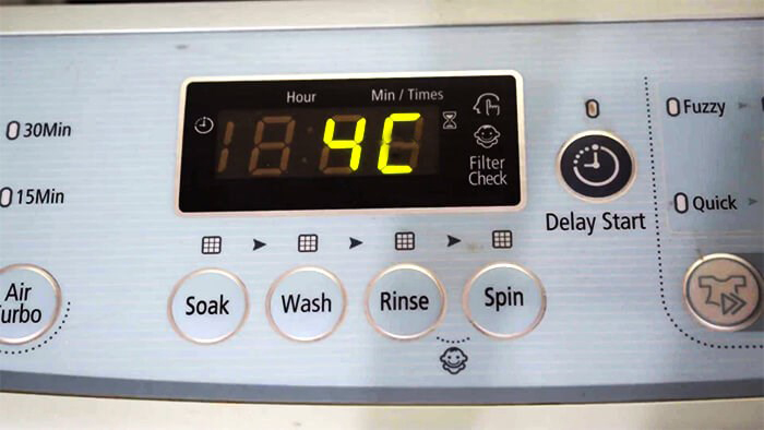 Máy giặt Samsung báo lỗi 4C