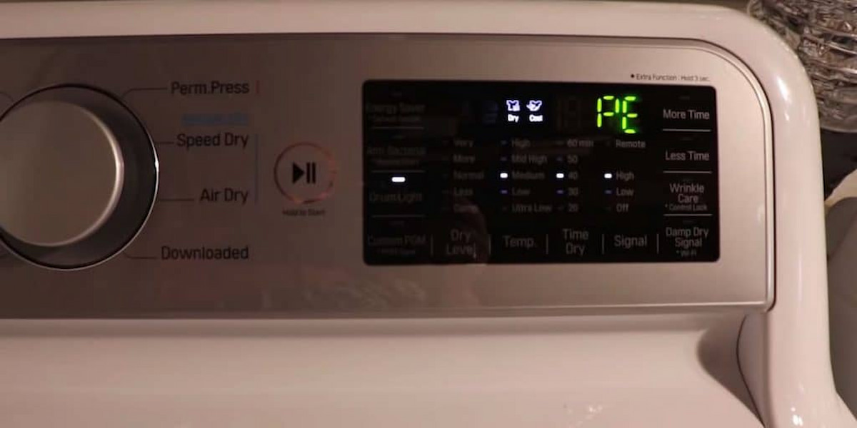 Lỗi PE máy giặt LG là lỗi cảm biến mực nước