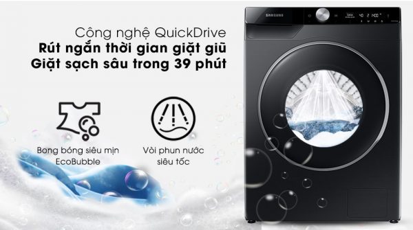 8. Công nghệ QuickDrive giúp giặt nhanh chóng, thuận tiện cho gia đình bận rộn