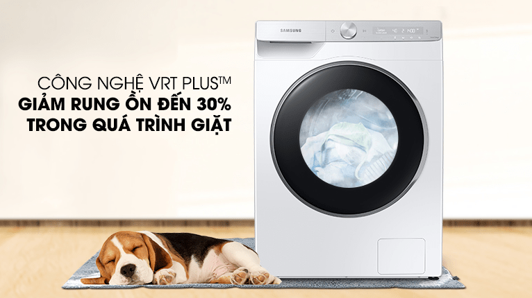 Máy giặt Samsung WW90T634DLE/SV giá rẻ trang bị công nghệ VRT Plus™ giảm rung, ồn hiểu quả đến 30%