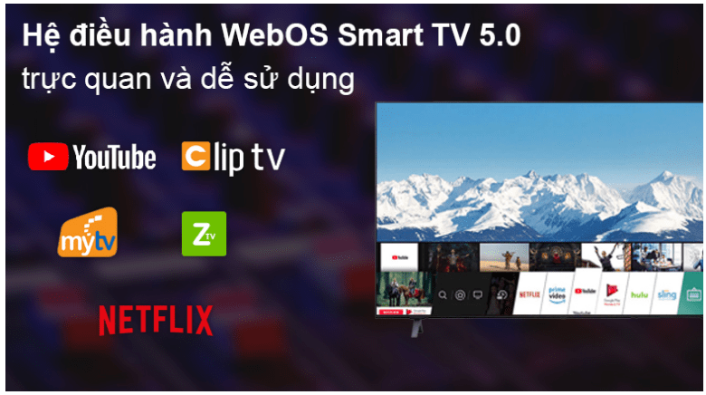 9. Sở hữu hệ điều hành WebOS Smart TV 5.0 thân thiện, dễ sử dụng