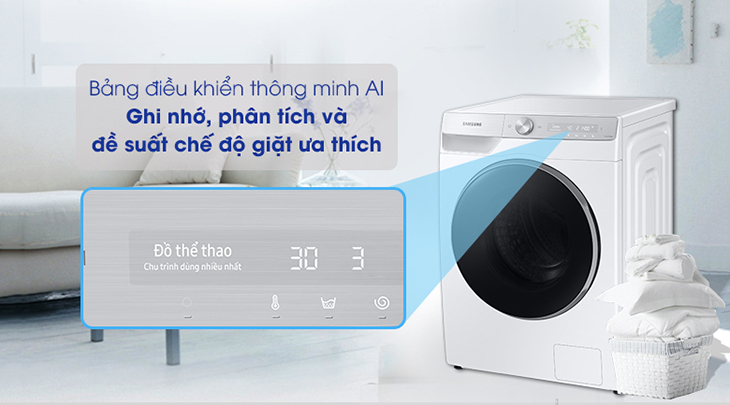 Máy giặt AI có khả năng ghi nhớ và đề xuất chế độ giặt thích hợp