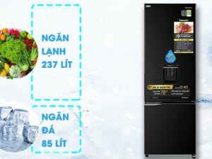 Tủ lạnh Panasonic NR-BC360WKVN thiết kế ngăn đá dưới hiện đại, hữu ích