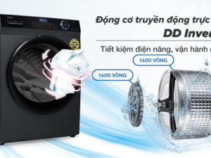 Máy giặt Aqua Inverter 9 kg AQD- D902G BK - Động cơ DD Inverter