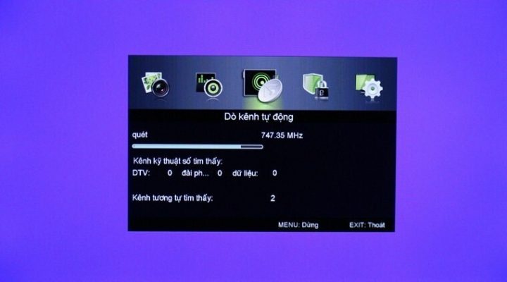 Hướng dẫn dò kênh DVB T2 trên tivi Asanzo