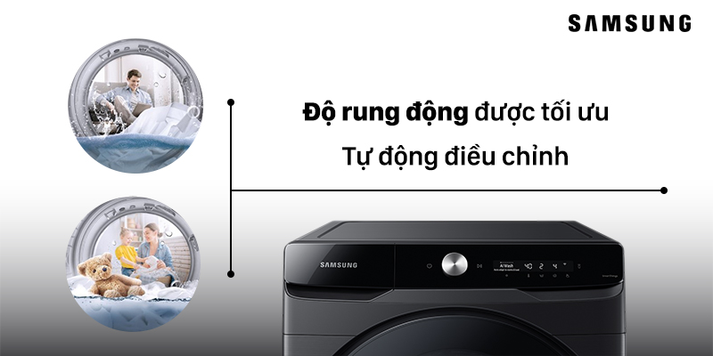 Máy giặt Samsung - độ rung động được điều chỉnh tự động, VRT Plus
