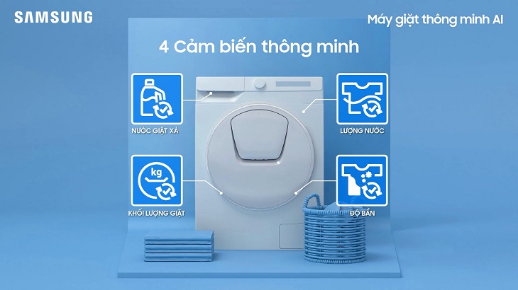 Giặt cảm biến thông minh AI Wash trên máy giặt samsung
