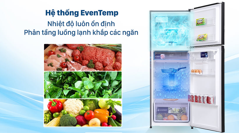 5. Hơi lạnh được lan đều trong tủ nhờ công nghệ làm lạnh EvenTemp 