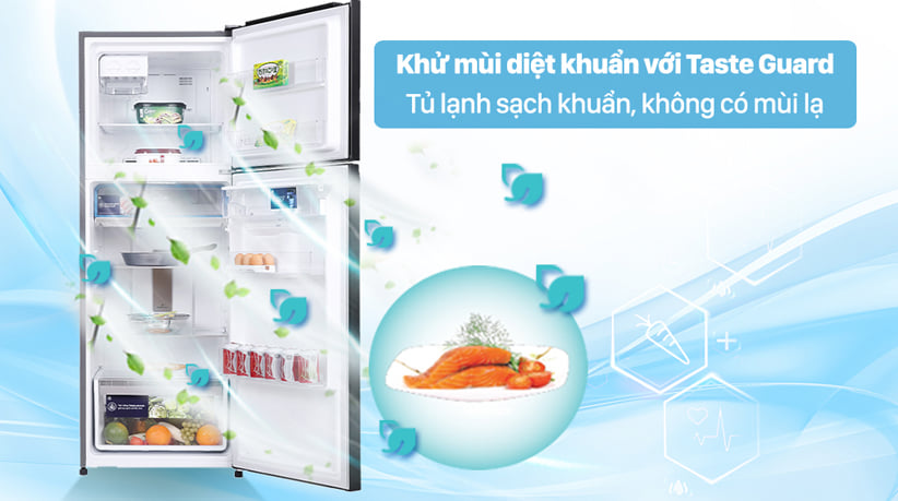 6. Tủ lạnh Electrolux ETB3460K-H loại vỏ 99.8% vi khuẩn, nấm mốc mùi hôi.