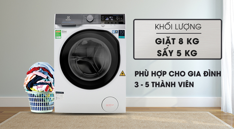Những đặc điểm của máy giặt kèm sấy Electrolux
